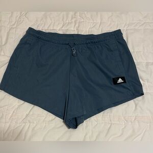 Adidas Women’s Blue-Gray Running Workout Athletic Training Shorts Size Large
